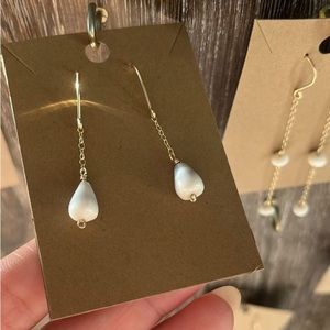 gold filled shell earrings